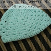 Granny Stitch Newborn Hat by Cream Of The Crop Crochet