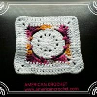 Batik Flower Granny Square by American Crochet