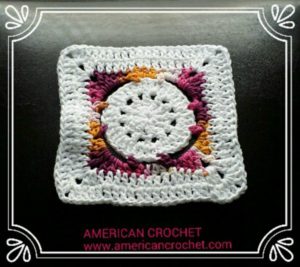 Batik Flower Granny Square by American Crochet