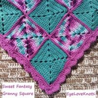 Sweet Fantasy Granny Square Baby Blanket by EyeLoveKnots