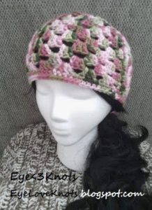 Crochet Adult Granny Square Beanie by EyeLoveKNots