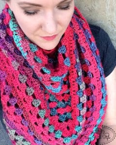Granny Stitch Triangle Scarf by String With Style