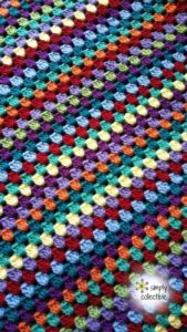 Lily's Garden Granny Striped Afghan by Simply Collectible