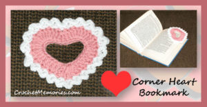 Corner Heart Bookmark by Crochet Memories