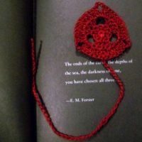 Tripoint Bookmark by Candace for Crochet Spot