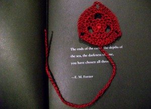 Tripoint Bookmark by Candace for Crochet Spot