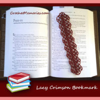 Lacy Crimson Bookmark by Crochet Memories