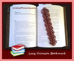 Lacy Crimson Bookmark by Crochet Memories