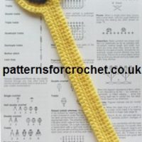 Smiling Bookmark by Patterns For Crochet