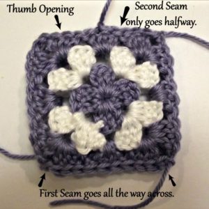 Granny Fingerless Gloves Tutorial 1