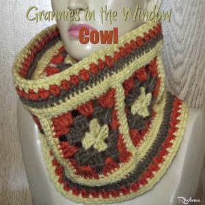 Grannies in the Windows Cowl ~ FREE Crochet Pattern