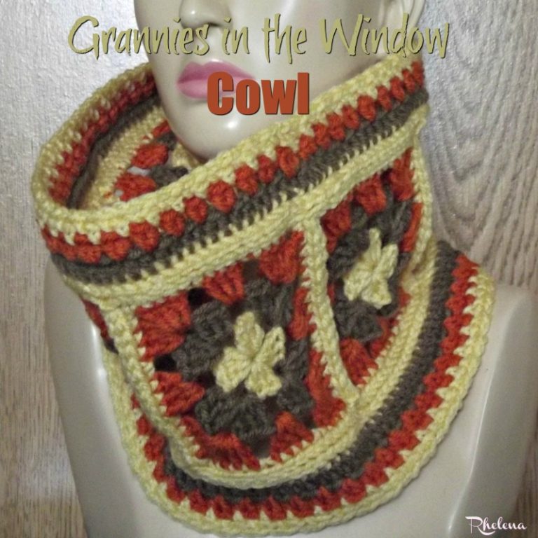 Grannies in the Windows Cowl ~ FREE Crochet Pattern