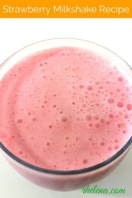 Strawberry milkshake recipe.