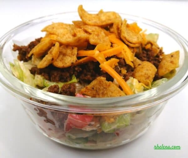 Taco Salad with Ground Beef and Tostitos