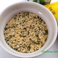 Dry onion soup mix shown in a bowl.
