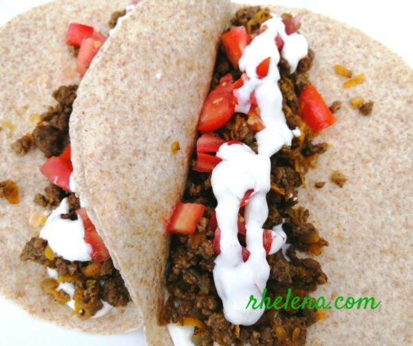 Ground Beed and Carrot Taco Wraps