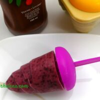 Ningxia Red, Blueberry and Yogurt Popsicles.
