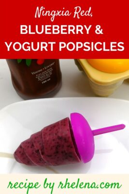 Ningxia Red, Blueberry and Yogurt Popsicles