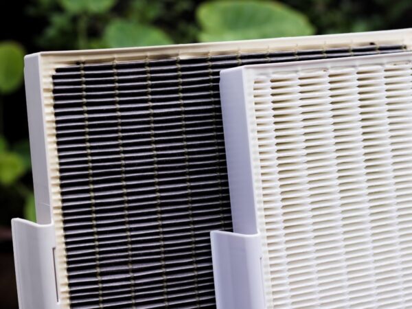 A clean and a dirty hepa filter.