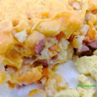 Breakfast Casserole with Hash Browns and Ham