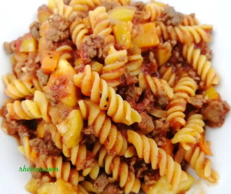 Ground Beef and Italian Sausage Pasta Dish