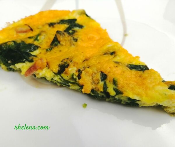 Ham and Egg Frittata with Spinach