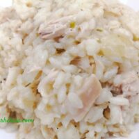 Leftover turkey risotto