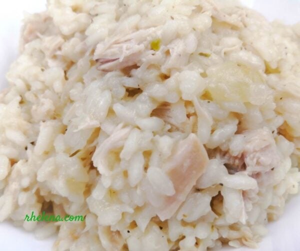 Leftover turkey risotto